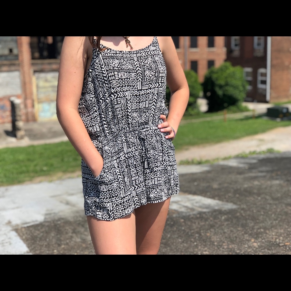Aztec print romper